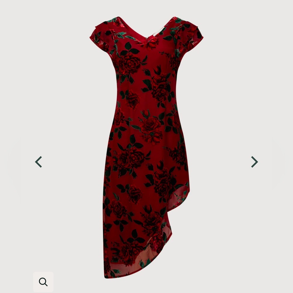 Ruffle Asymmetrical High Low Midi Dress